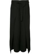 Derek Lam 10 Crosby Belted Palazzo Pants, Women's, Size: 4, Black, Linen/flax/viscose