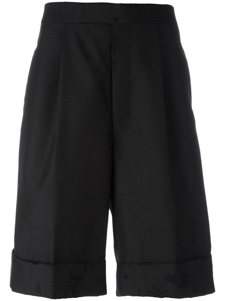 Thom Browne Distressed Tailored Shorts, Men's, Size: 0, Black, Cupro/wool/mohair/cotton