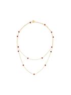 Susan Caplan Vintage Swarovski Ruby Crystal Necklace - Metallic