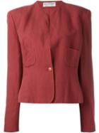 Giorgio Armani Vintage Padded Shoulder Jacket, Women's, Size: 46, Red