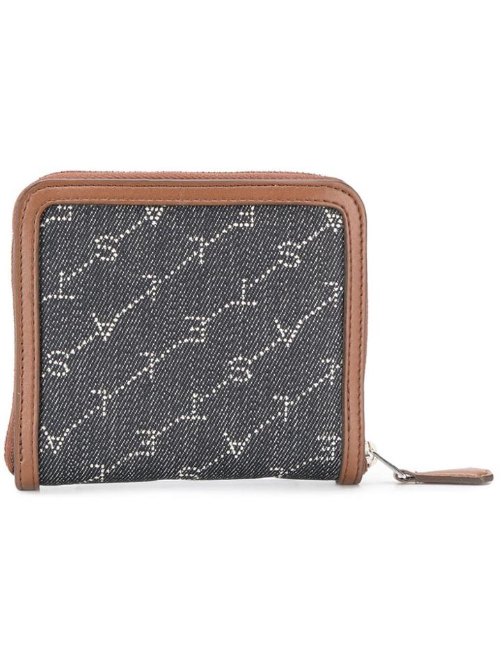 Stella Mccartney Monogram Zip-around Wallet - Blue