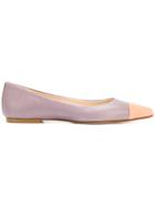 Anna Baiguera Pointed Colour Block Ballerina Pumps - Pink & Purple