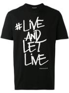 Neil Barrett 'live And Let Live' T-shirt - Black