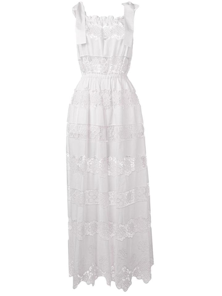 Dolce & Gabbana Crochet Detail Jumpsuit - White