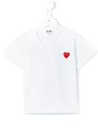 Comme Des Garçons Play Kids Heart Logo T-shirt, Boy's, Size: 6 Yrs, White
