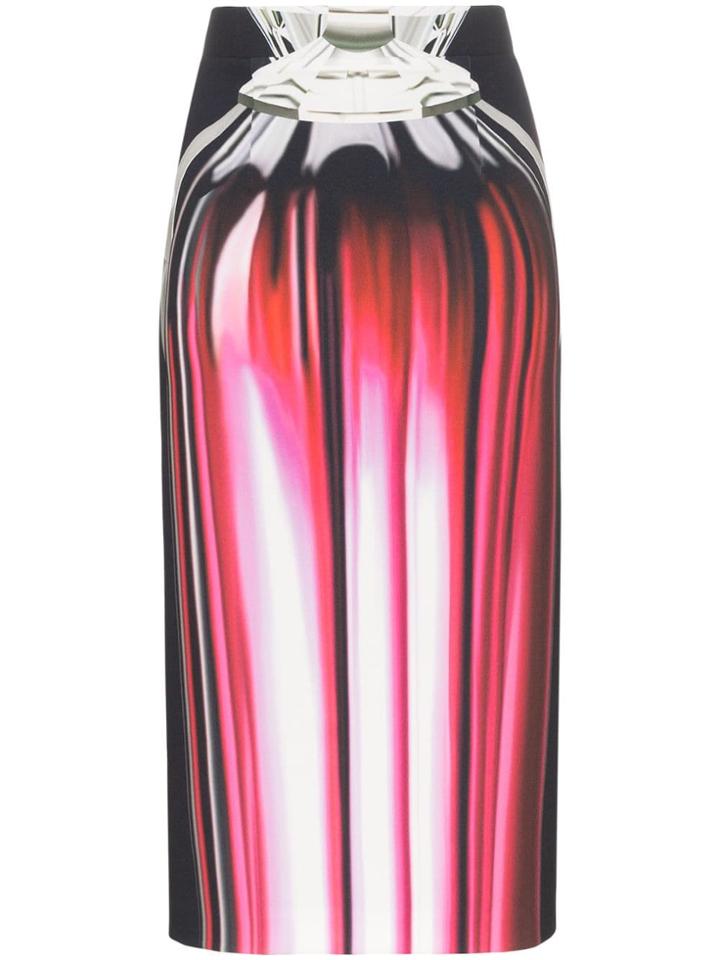 Mary Katrantzou Opium Perfume Print Pencil Skirt - Pink