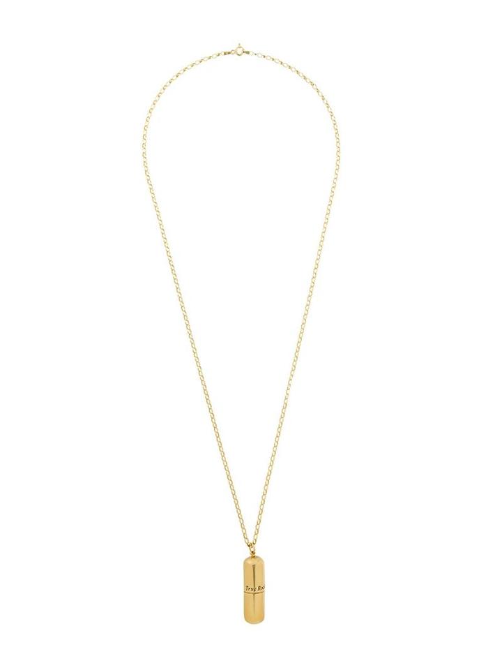 True Rocks 'giant Pills' Necklace, Adult Unisex, Metallic