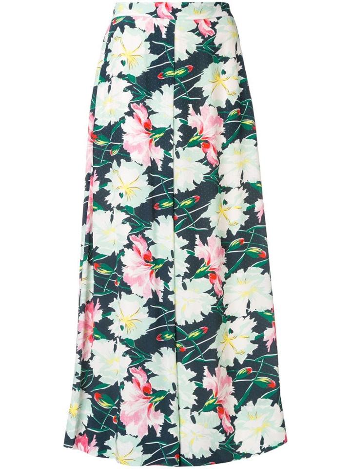 Layeur Floral Flared Trousers - Green