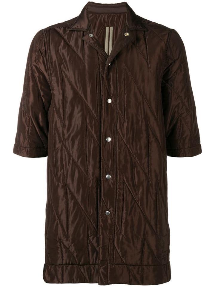 Rick Owens Drkshdw Long Shirt - Brown