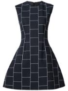 Christian Siriano Check Print Structured Dress