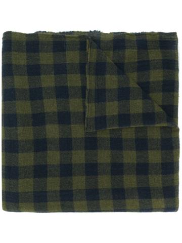 Apuntob Cashmere Checked Scarf - Green