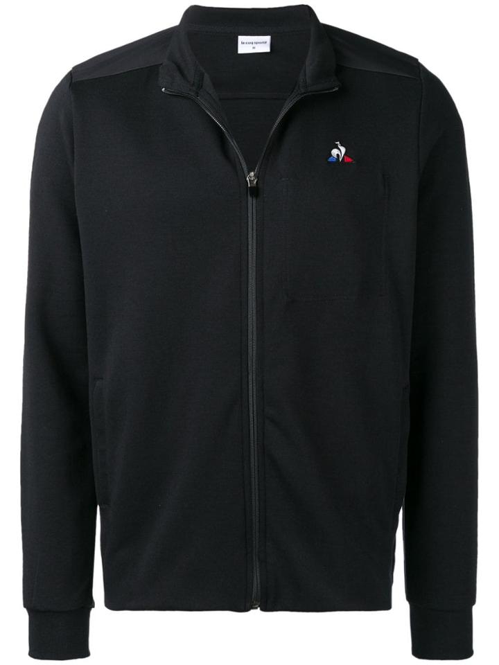 Le Coq Sportif Zipped Logo Sweatshirt - Black