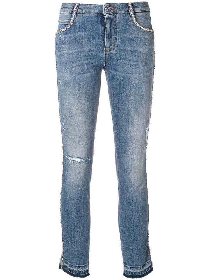 Ermanno Scervino Cropped Skinny Jeans - Blue