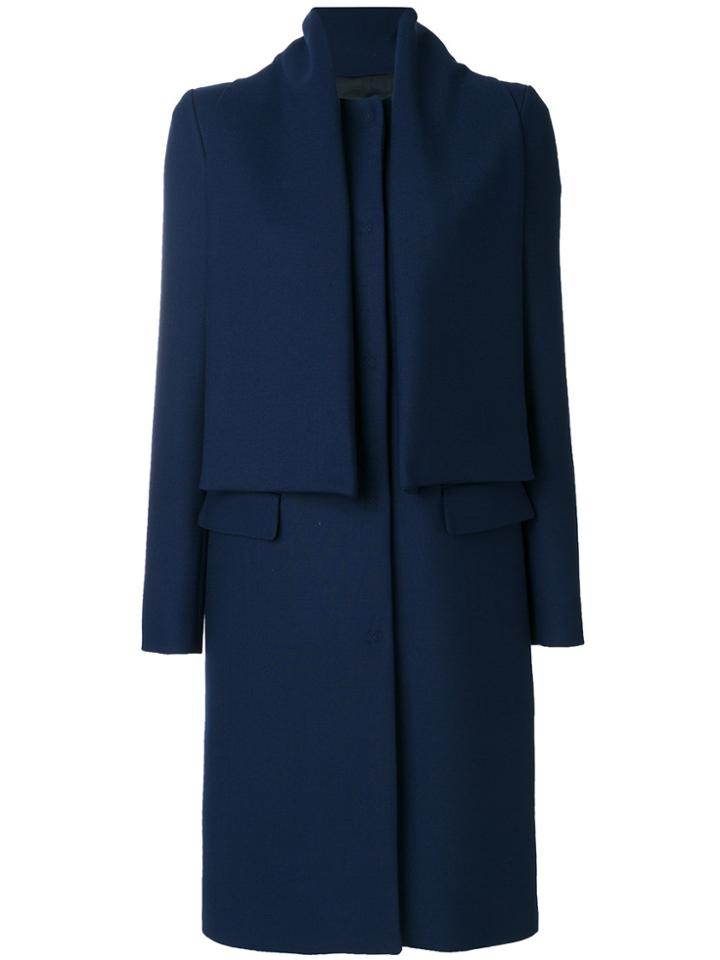 Msgm Double Panel Coat - Blue