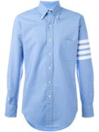 Thom Browne Striped Sleeve Shirt, Men's, Size: Iv, Blue, Cotton