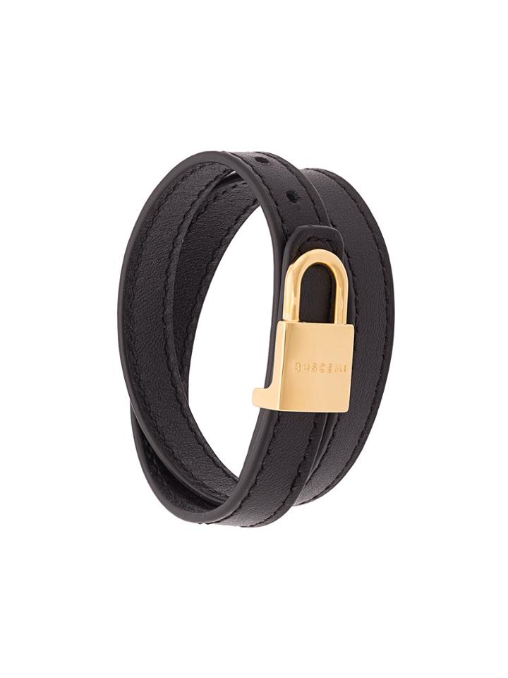 Buscemi Wrap Around Lock Bracelet - Black
