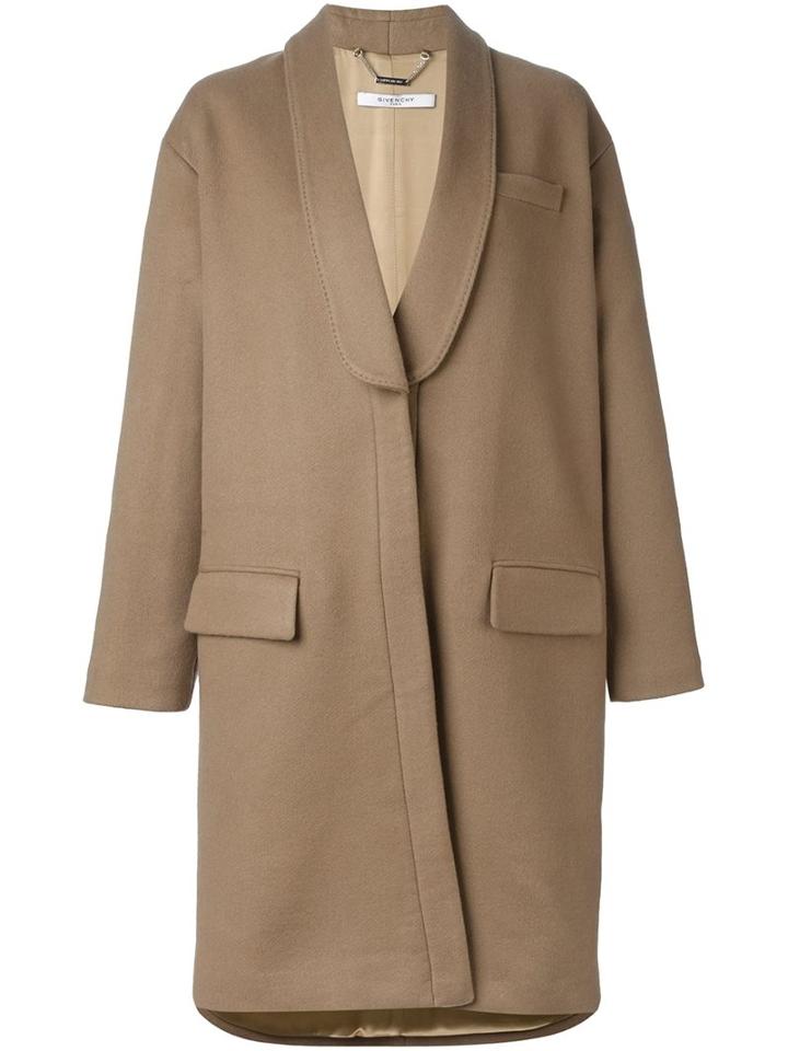 Givenchy Oversized Mid-length Coat, Women's, Size: 36, Nude/neutrals, Viscose/cashmere/wool