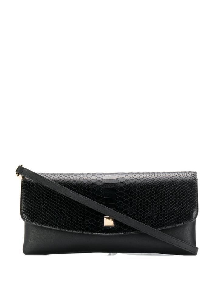 Hogl Croc Embossed Clutch Bag - Black