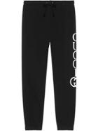 Gucci Jogging Pants With Gucci Print - Black
