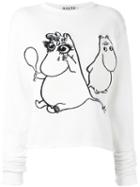 Aalto Moomin Print T-shirt, Women's, Size: 36, White, Cotton/cashmere