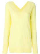 Equipment V-neck Sweater - Yellow & Orange