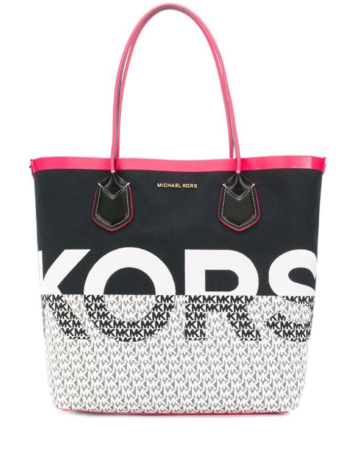 Michael Michael Kors Logo Print Shopper Tote - Black