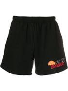 Adish Vip Print Shorts - Black