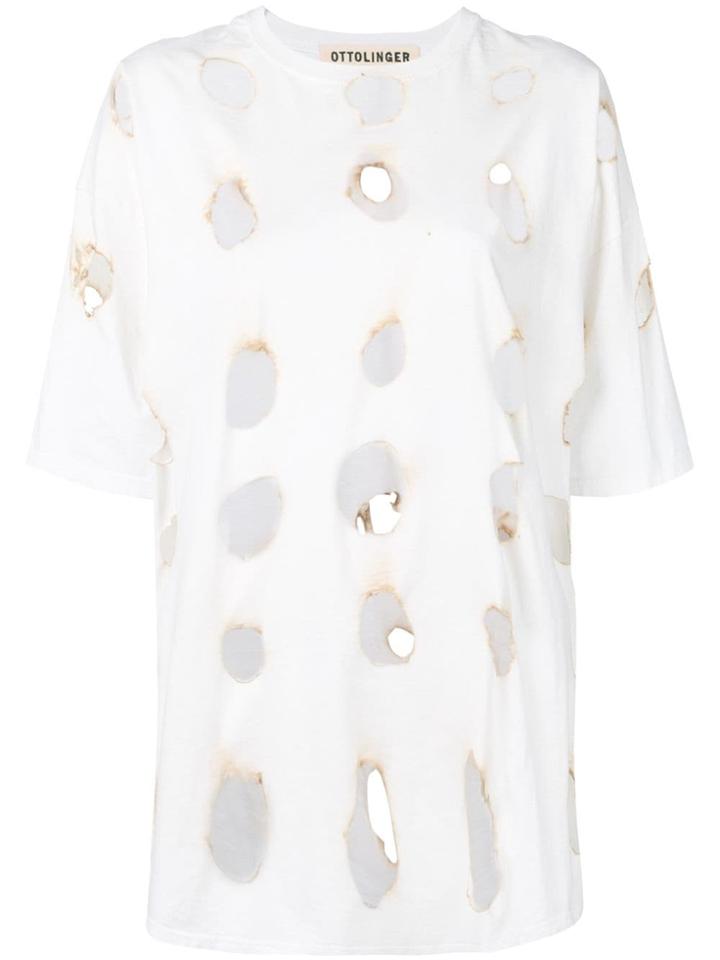 Ottolinger Burnt Hole T-shirt - White