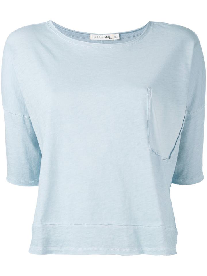 Rag & Bone /jean Front Pocket T-shirt, Women's, Size: Large, Blue, Cotton