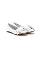 Simonetta Teen Front Flower Ballerinas - White