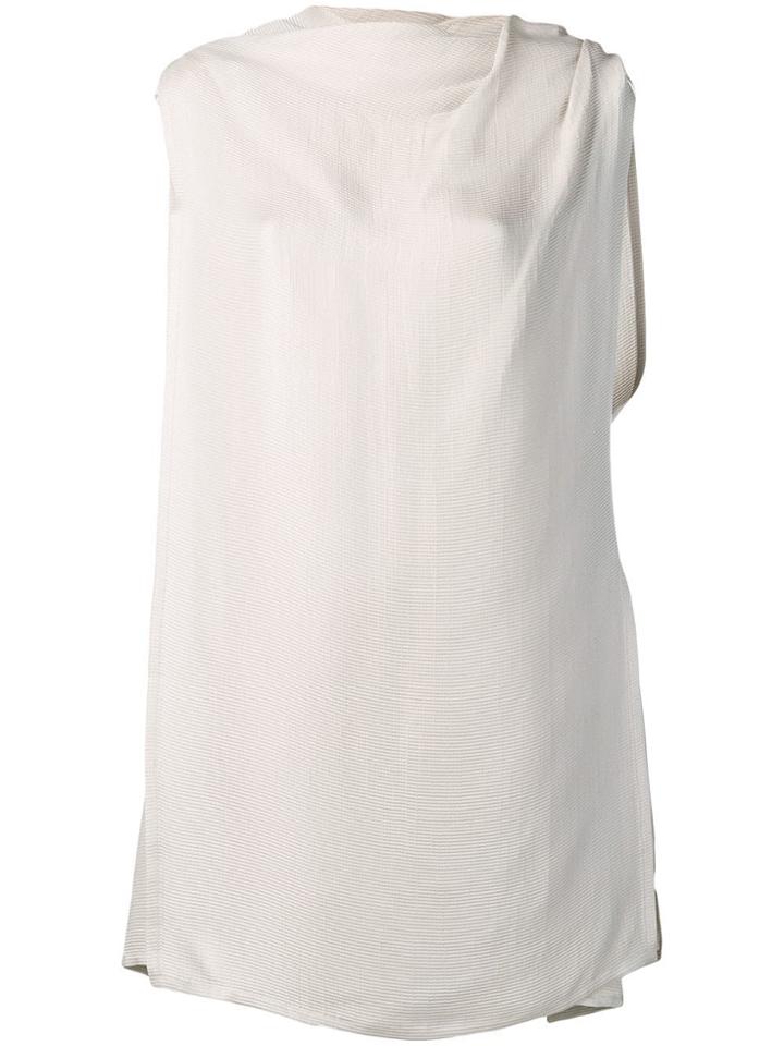 Rick Owens Cape-effect Shift Dress - Neutrals