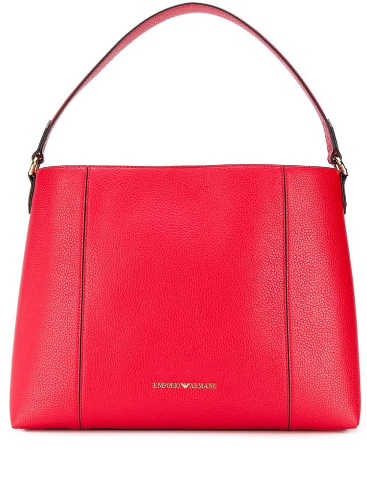 Emporio Armani Logo Shoulder Bag - Red