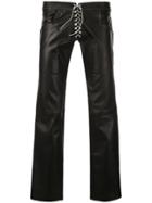 Ludovic De Saint Sernin Lace-up Biker Trousers - Black