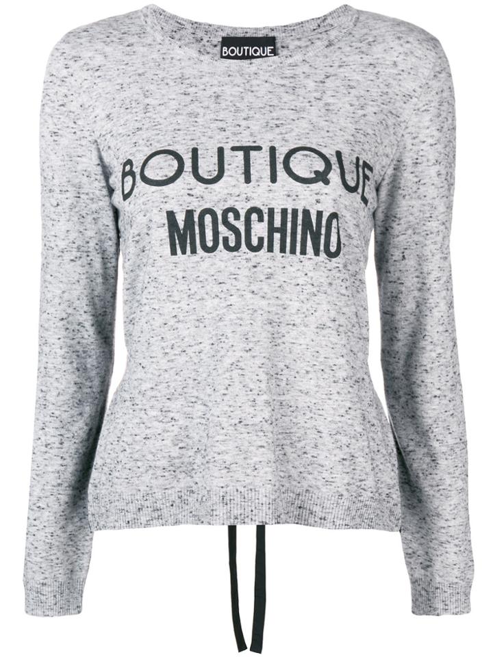 Moschino Two-tone Logo Jumper - Grey