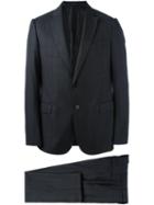 Armani Collezioni Plaid Fitted Business Suit, Men's, Size: 48, Grey, Acetate/viscose/virgin Wool