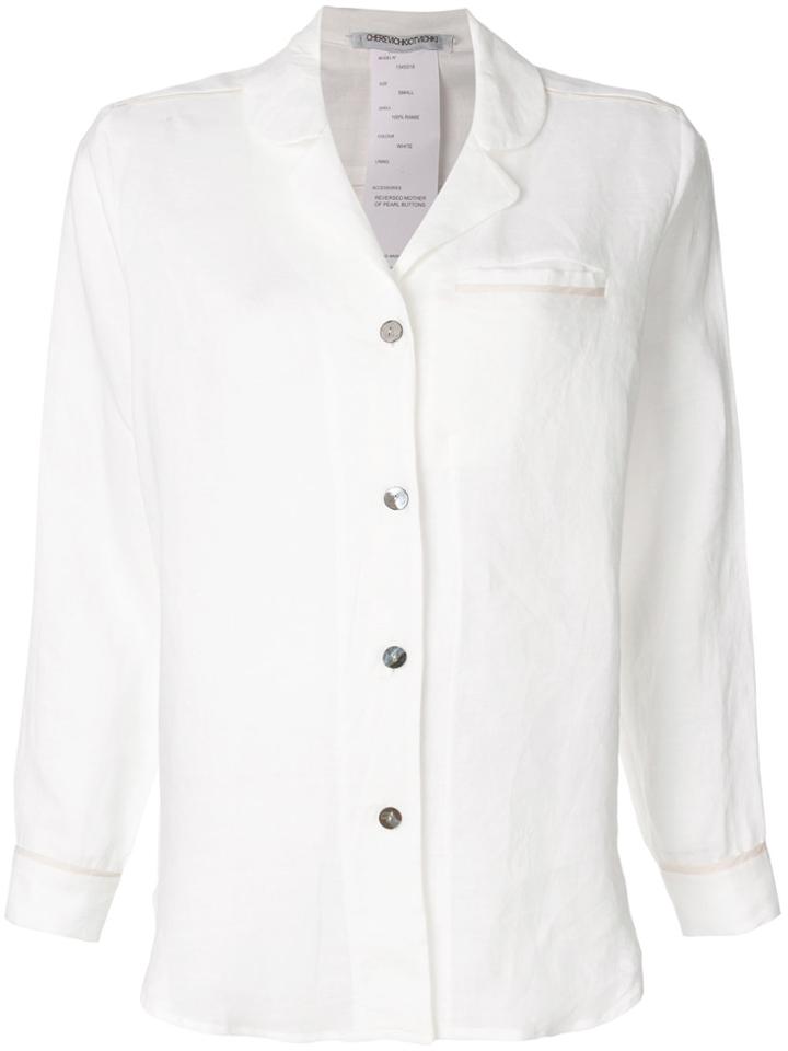 Cherevichkiotvichki Chest Pocket Shirt - White