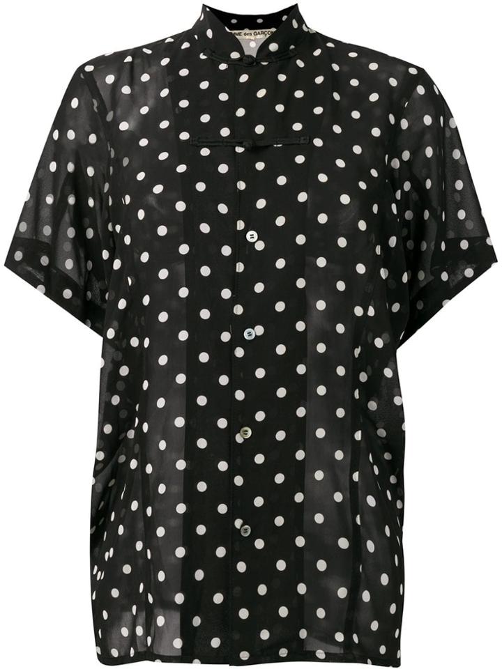 Comme Des Garçons Vintage 1988 Polka Dot Shirt - Black