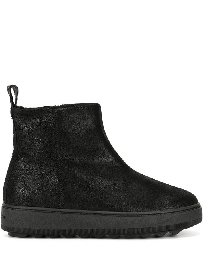 Philippe Model Metallic Shearling Boots - Black