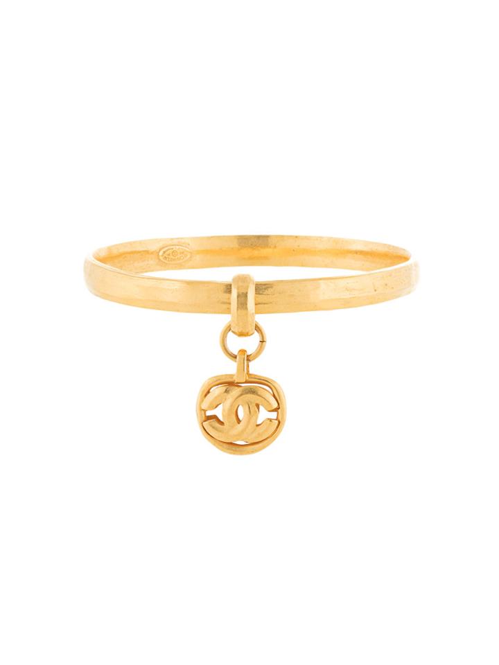 Chanel Vintage Cc Swing Bangle - Metallic