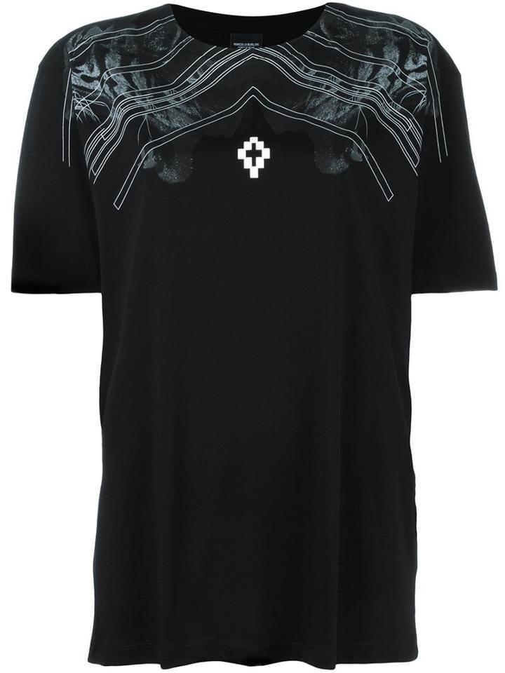 Marcelo Burlon County Of Milan Printed T-shirt, Women's, Size: Medium, Black, Cotton