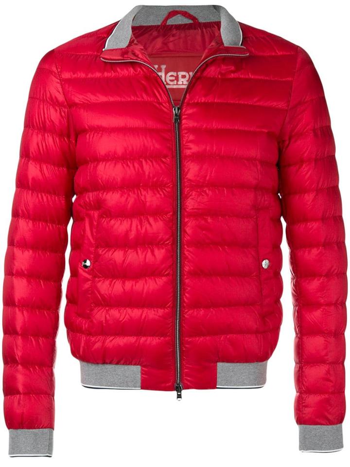 Herno Quilted High Neck Jacket - Red