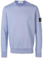 Stone Island Logo Patch Sweatshirt - Purple