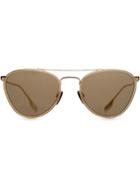 Burberry Glitter Detail Pilot Sunglasses - Brown
