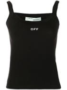 Off-white Scoop Neck Tank Top - Black