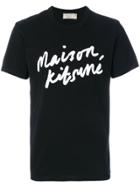 Maison Kitsuné Logo Print T-shirt - Black