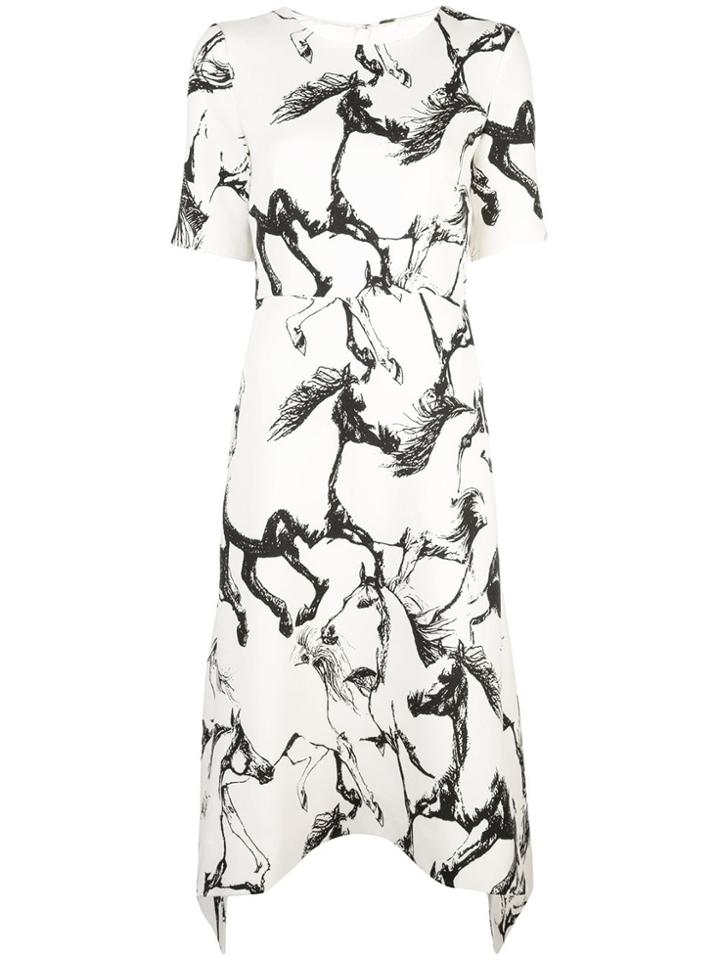 Adam Lippes Printed Pony Dress - Neutrals