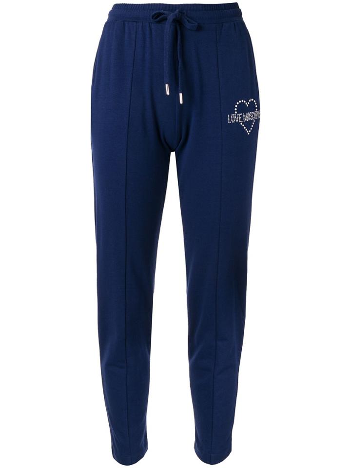 Love Moschino Strass Track Pants - Blue