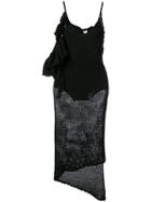 Magda Butrym - Sheer Knitted Dress - Women - Silk/cotton/modal/polyamide-8 - 36, Black, Silk/cotton/modal/polyamide-8