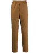 Stella Mccartney Elasticated-waist Straight-leg Trousers - Brown