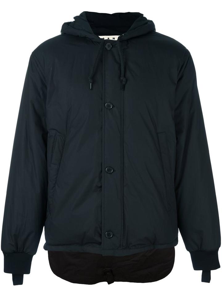 Marni Padded Jacket, Men's, Size: 52, Black, Cotton/feather Down/polyester